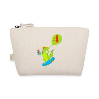 4e anniversaire dinosaure mignon - Trousse biologique - nature - Devant