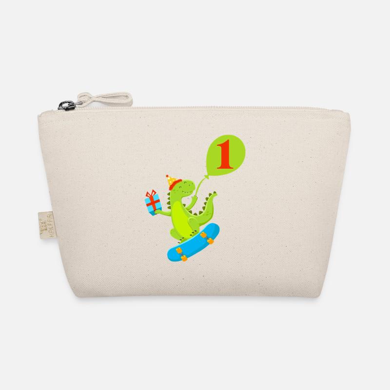 1st Birthday Cute Dinosaur Organic Pouch