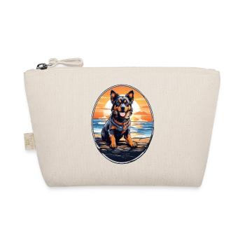 Dog on the beach - Organic Pouch - nature - Front