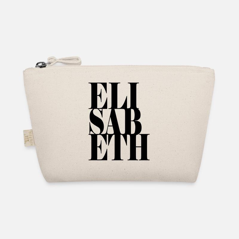 Elisabeth Surname First name Modern font Word Art Organic Pouch