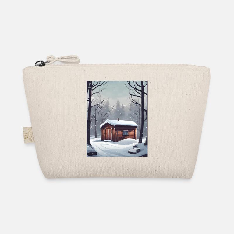 Gemütliche Schneehütte Bio-Täschchen