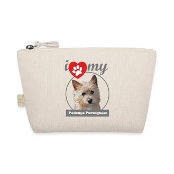 I love my Podengo Portuguese cerdoso - Organic Pouch - nature - Front
