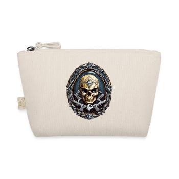 Totenkopf mit Diamanten - Bio-Täschchen - Natur - Vorne