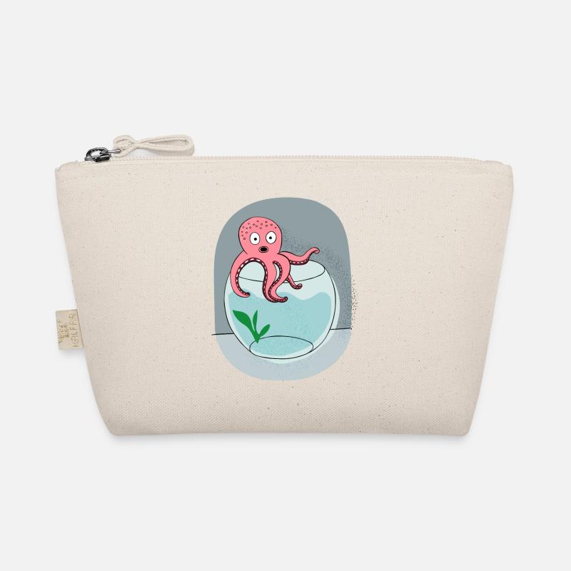 oktopus am Rande eines Aquariums Grafik cool Bio-Täschchen