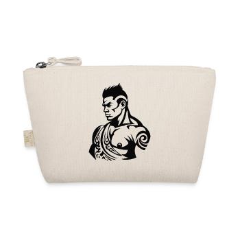 Tribal Boxer / Fighter Logo Tattoo Design - Bio-Täschchen - Natur - Vorne