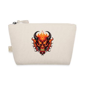Fire Red Demon Tribal - Mr. Burn, Print Design - Organic Pouch - nature - Front