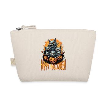 Happy Halloween Cats Pumpkin Costume Spooky - Organic Pouch - nature - Front