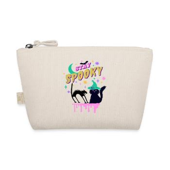 Stay Spooky Halloween schwarze Katzen mit Hexenhut - Bio-Täschchen - Natur - Vorne