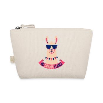 No Drama Llama with Sunglasses - Organic Pouch - nature - Front