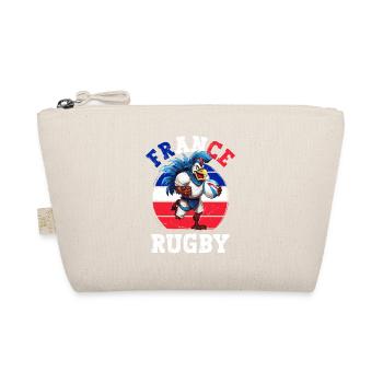 Rooster Rugby Ball Player Fan - Organic Pouch - nature - Front