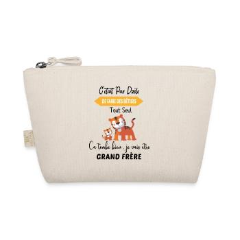Enfant Annonce grossesse humour futur grand frère - Trousse biologique - nature - Devant