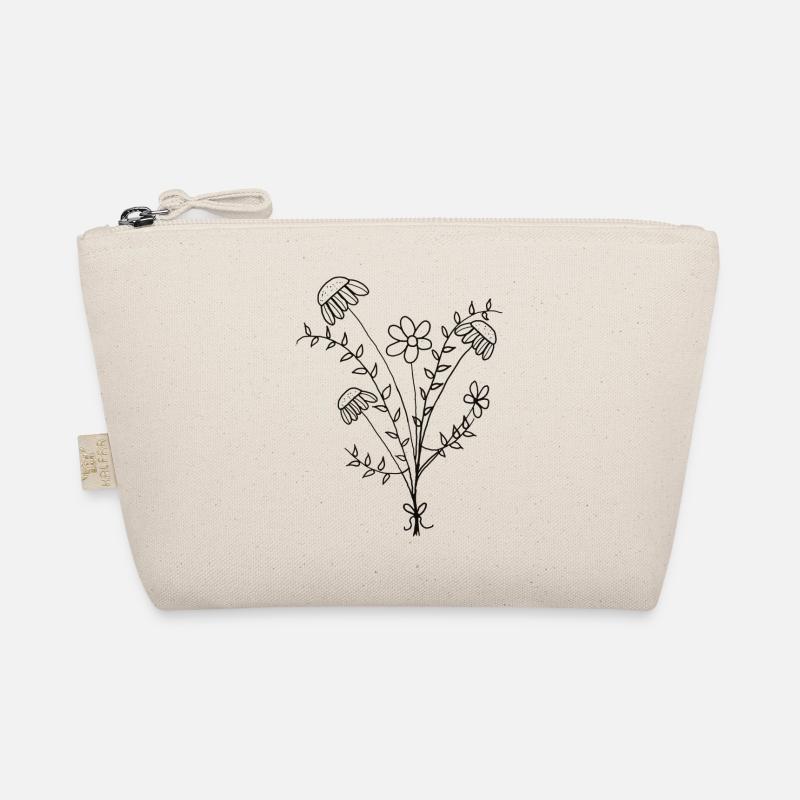 Minimale Blumenstrauß - Bio-Täschchen - Natur