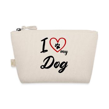 i love my dog 01 - Bio-Täschchen - Natur - Vorne