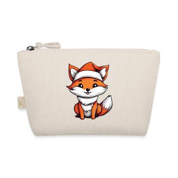 Santa Fuchs, Fuchs Weihnachtsmann - Bio-Täschchen - Natur - Vorne