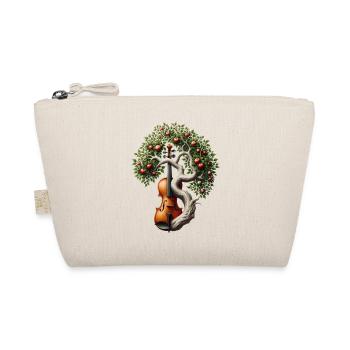 Musik Baum Violine Geige Orchester Big Band - Bio-Täschchen - Natur - Vorne