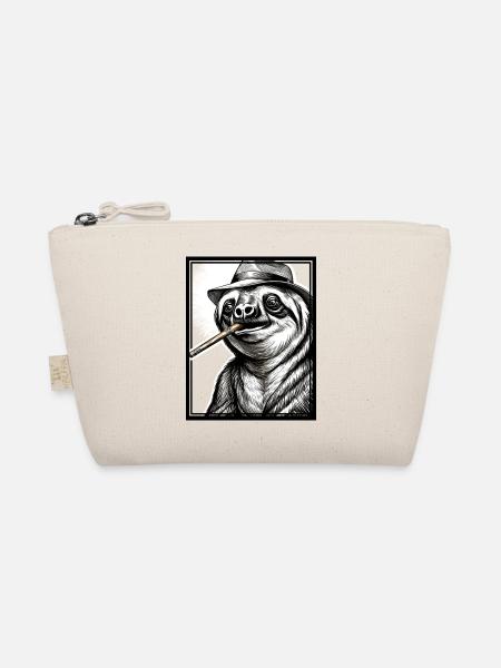 Sloth Noir - Bio-Täschchen - Natur - Vorne
