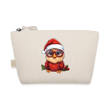 Chouette de Noël plumes rouges - Trousse biologique - nature - Devant