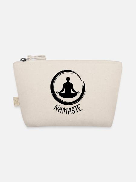 Yoga / Namaste / Fleur de lotus - Trousse biologique - nature - Devant