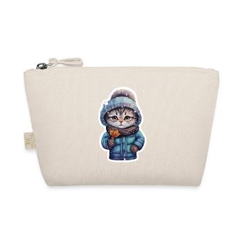 Chat avec veste et chapeau dans la neige - Trousse biologique - nature - Devant