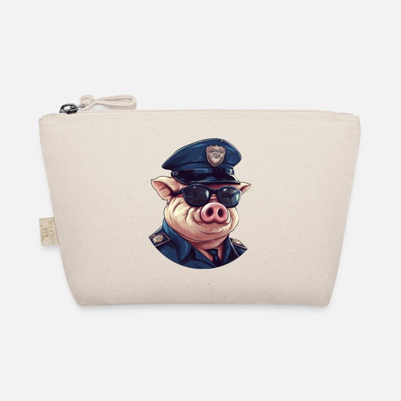 Schweinchen Polizei - Bio-Täschchen - Natur