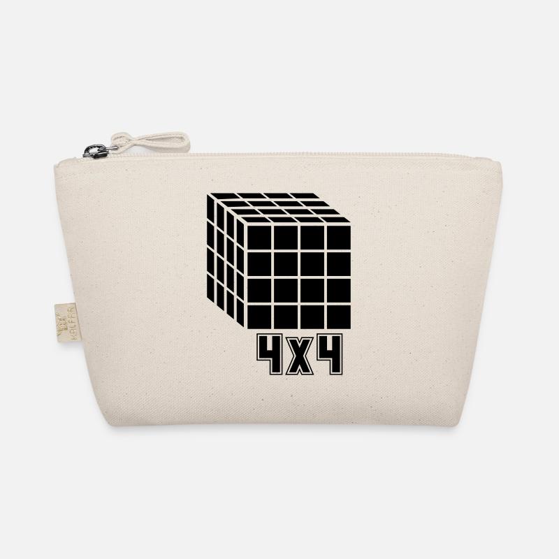 4x4 Würfel Cube - Bio-Täschchen - Natur