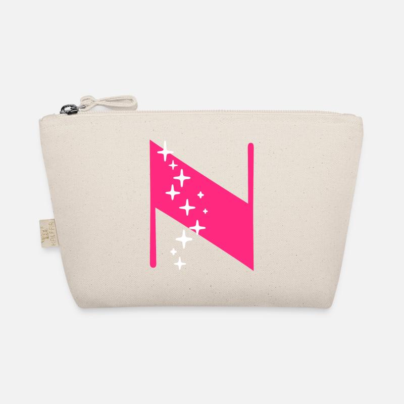 Buchstabe N Glitzer Bio-Täschchen