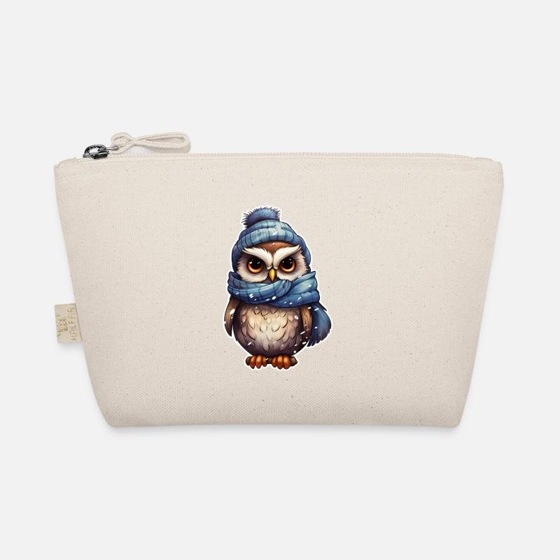 Winter Cute Owl Organic Pouch