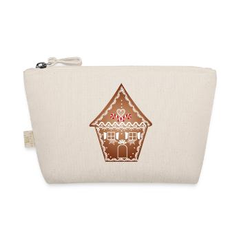 beautifully decorated gingerbread house for Christmas - Organic Pouch - nature - Front