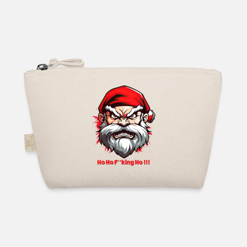 Wütender Weihnachtsmann - Ho Ho F**king Ho !! - Bio-Täschchen - Natur