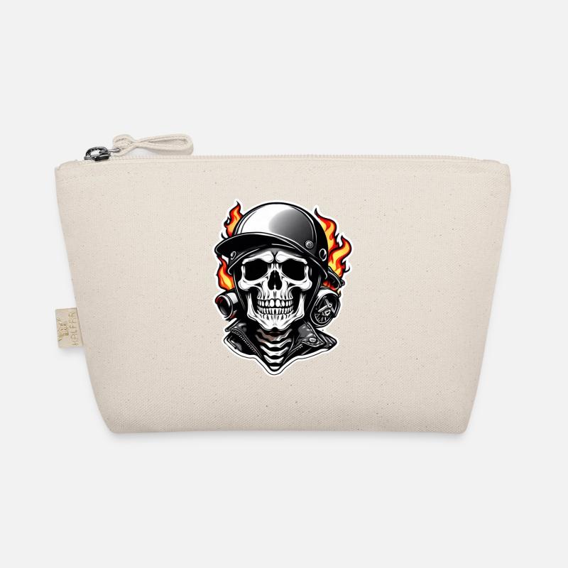 moto style retro - crane et squelette Trousse biologique