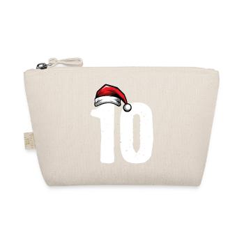 10 Zahl Weihnachten - Bio-Täschchen - Natur - Vorne
