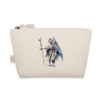 Necromancer with cloak and skull staff - Organic Pouch - nature - Front