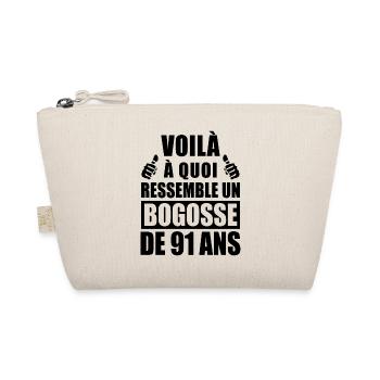 bogosse 91 ans / t-shirt anniversaire 91 ans - Trousse biologique - nature - Devant