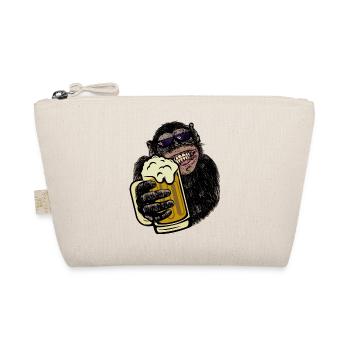 Singe avec de la bière bière buveur de bière chemise cadeau - Trousse biologique - nature - Devant