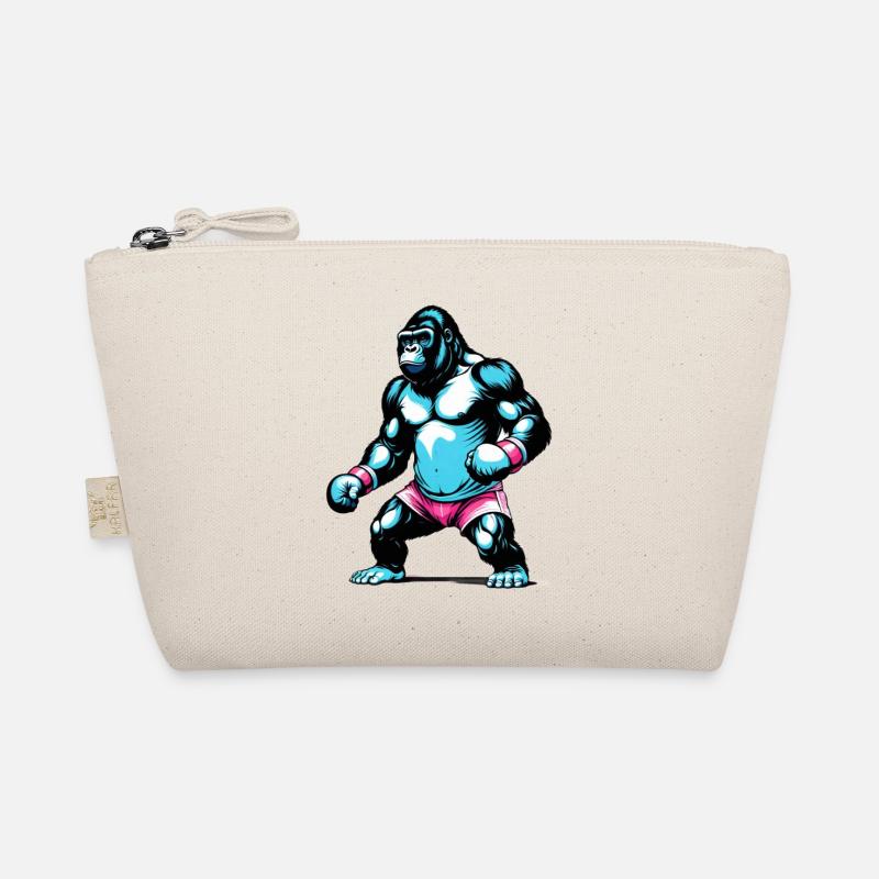 Gorilla Boxer Boxing - Organic Pouch - nature