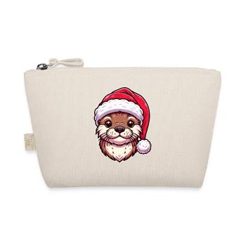 Christmas Otter Magic - Festive Design - Organic Pouch - nature - Front