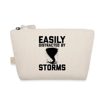Sturmjäger Sprüche | Gewitter Meteorologe Geschenk - Bio-Täschchen - Natur - Vorne