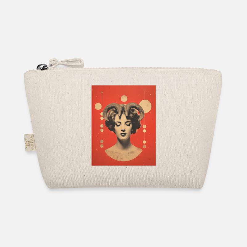 Widder Collage Kunst Astrologie Bio-Täschchen