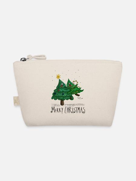 Christmas Tree Love Merry Christmas - Organic Pouch - nature