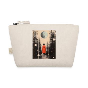 Make a mystical wish to the full moon (woman) - Organic Pouch - nature - Front