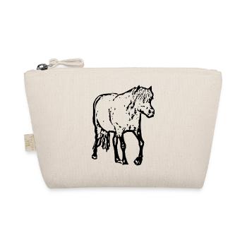 Horses T-shirt Gift Rider - Organic Pouch - nature - Front