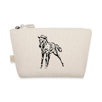 Chevaux T-shirt Cadeau Cavalier - Trousse biologique - nature - Devant