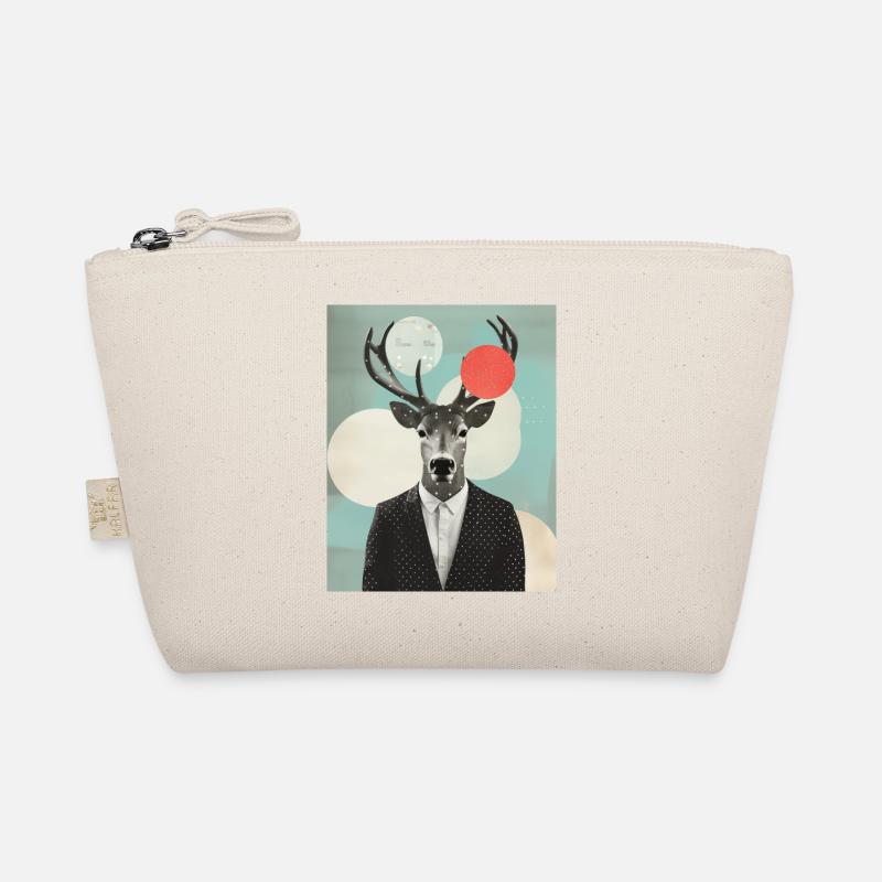 Surreal reindeer collage Organic Pouch