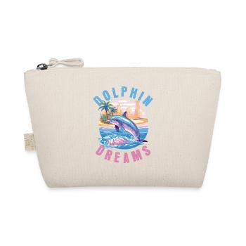 Delfin Sommer Sonne Strand Meer Palmen Urlaub - Bio-Täschchen - Natur - Vorne