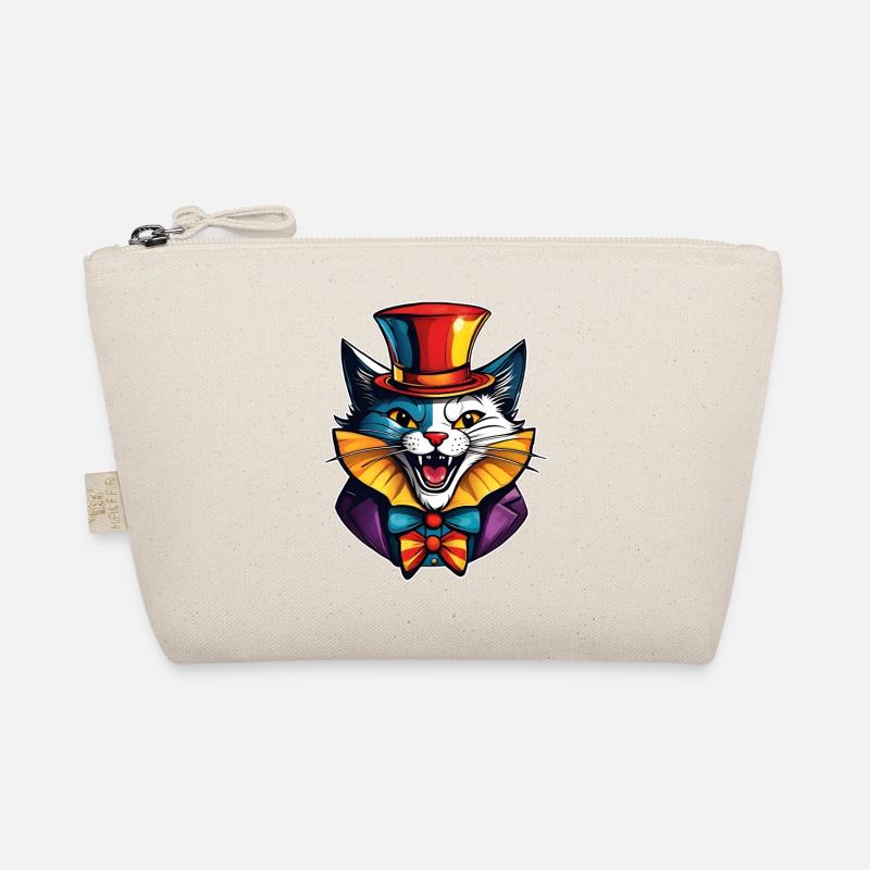 Cool Horror Clown Cat Organic Pouch