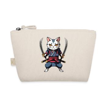 Chat samouraï #33 - Trousse biologique - nature - Devant