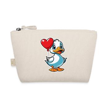 Duck Heart - Valentine's Day - Organic Pouch - nature - Front