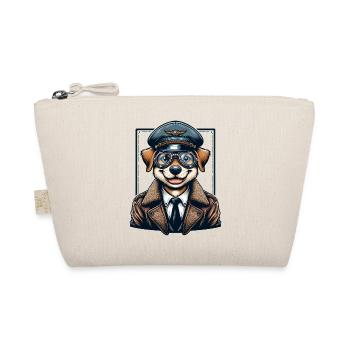 Cute Dog Pilot - Bio-Täschchen - Natur - Vorne