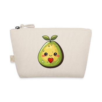 Avocado mit Herz, Valentinstag, Pärchen, Kawaii - Bio-Täschchen - Natur - Vorne