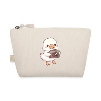 Cute Baby Goose With Camera - Organic Pouch - nature - Front